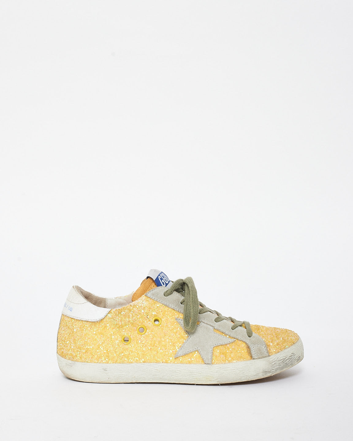 Golden Goose Yellow Glitter Superstar Sneakers - 37