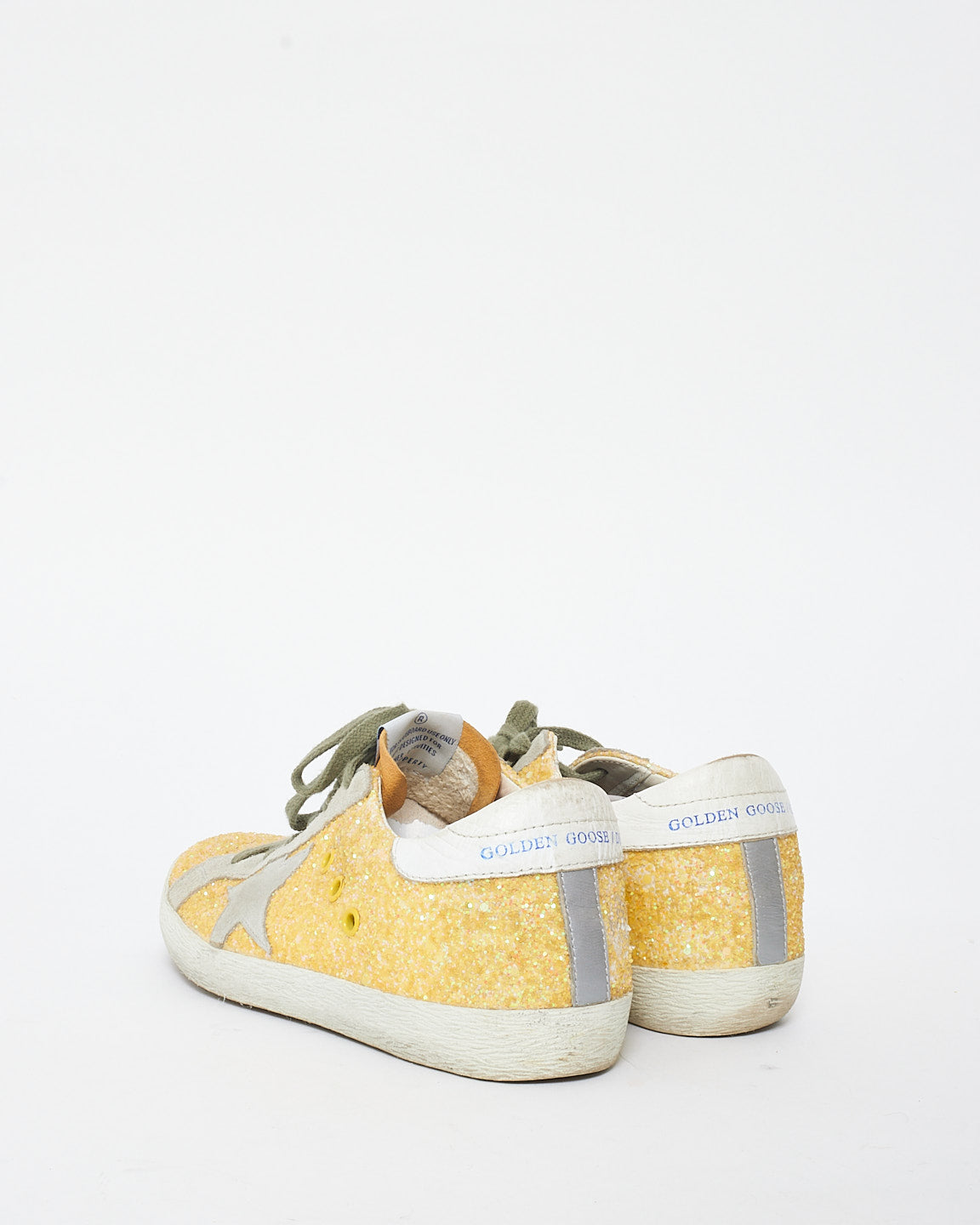 Golden Goose Yellow Glitter Superstar Sneakers - 37