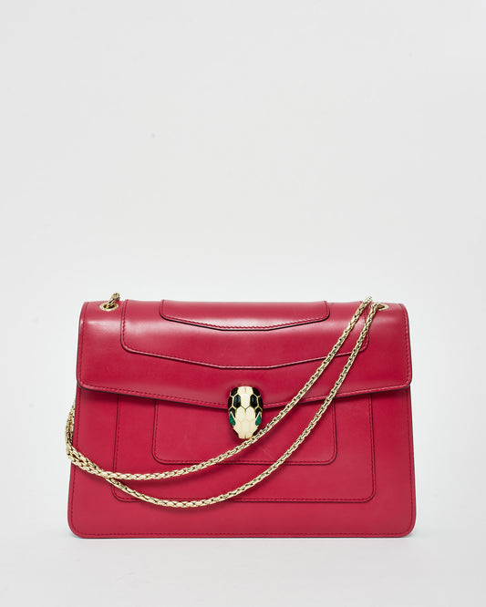 Bvlgari Pink Fuchsia Serpenti Forever Shoulder Bag