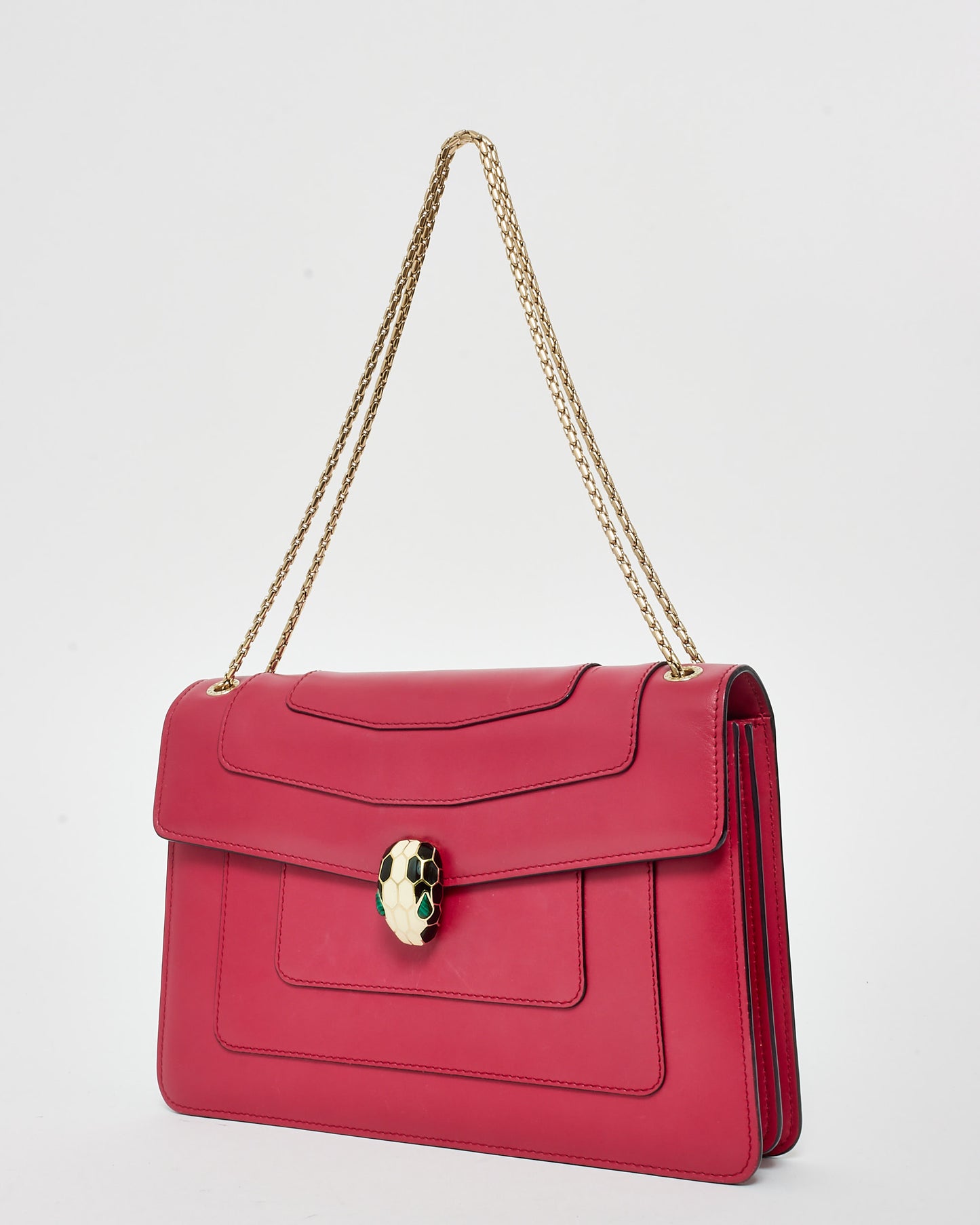 Bvlgari Pink Fuchsia Serpenti Forever Shoulder Bag