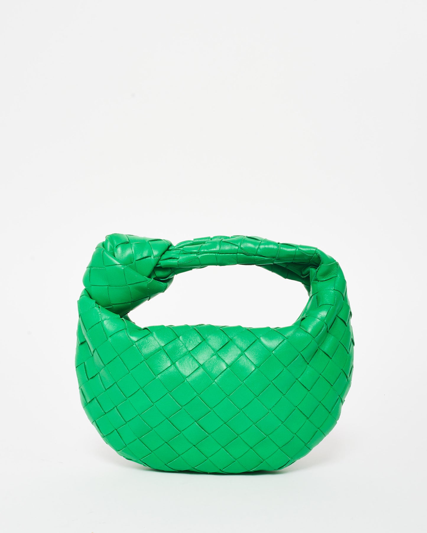 Bottega Veneta Parakeet Green Intrecciato Leather Mini Jodie