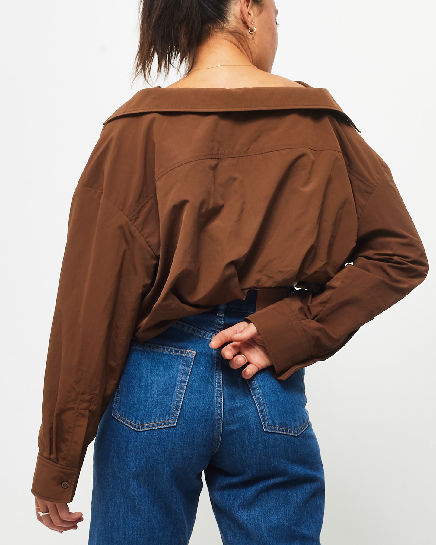 Jacquemus Brown La Montagne Cropped Blouse - 42