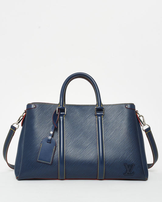 Louis Vuitton Navy Blue Epi Leather 
Red Trim Souffot MM Bag