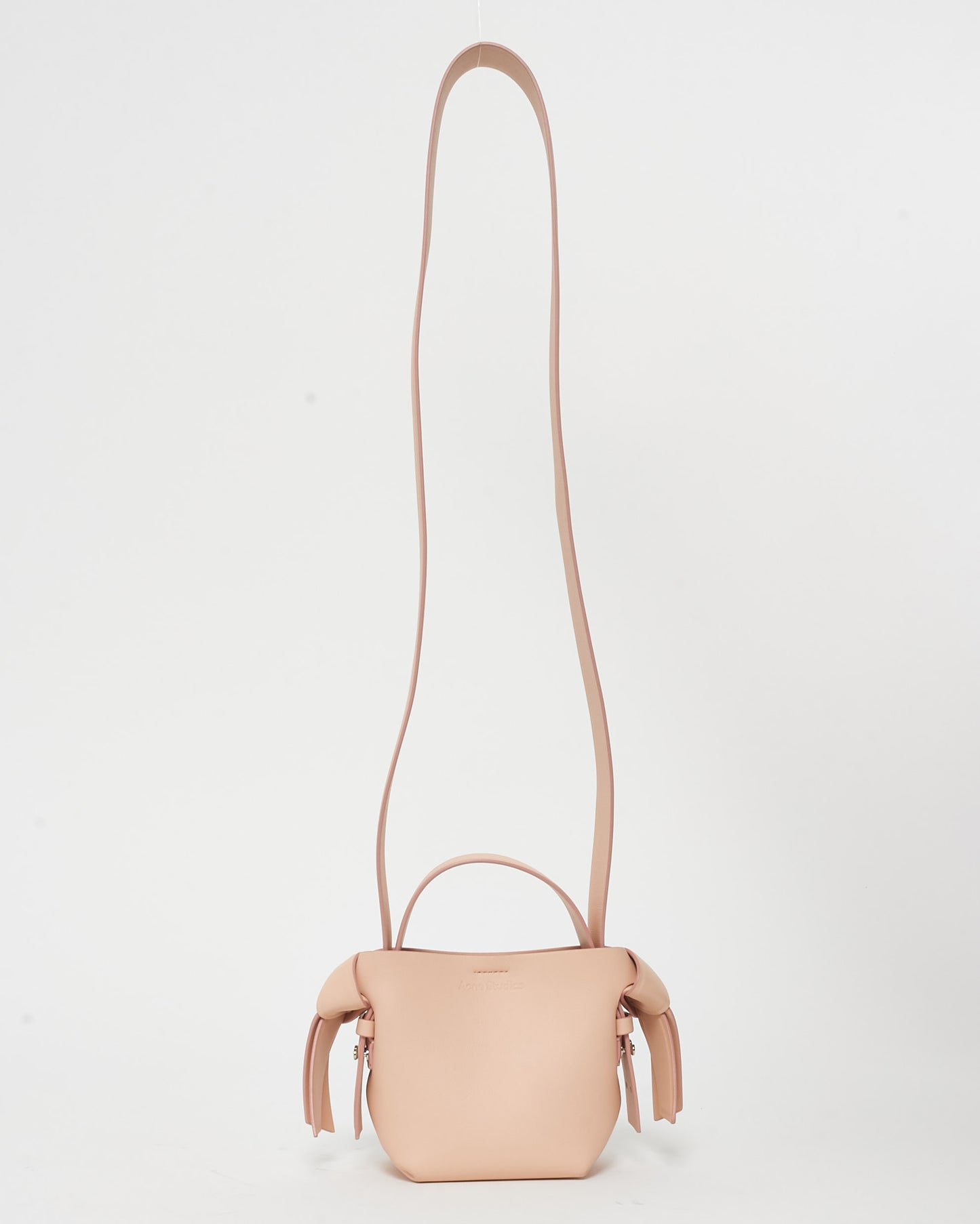 Acne Studios Light Pink Leather Mini Musubi Shoulder Bag