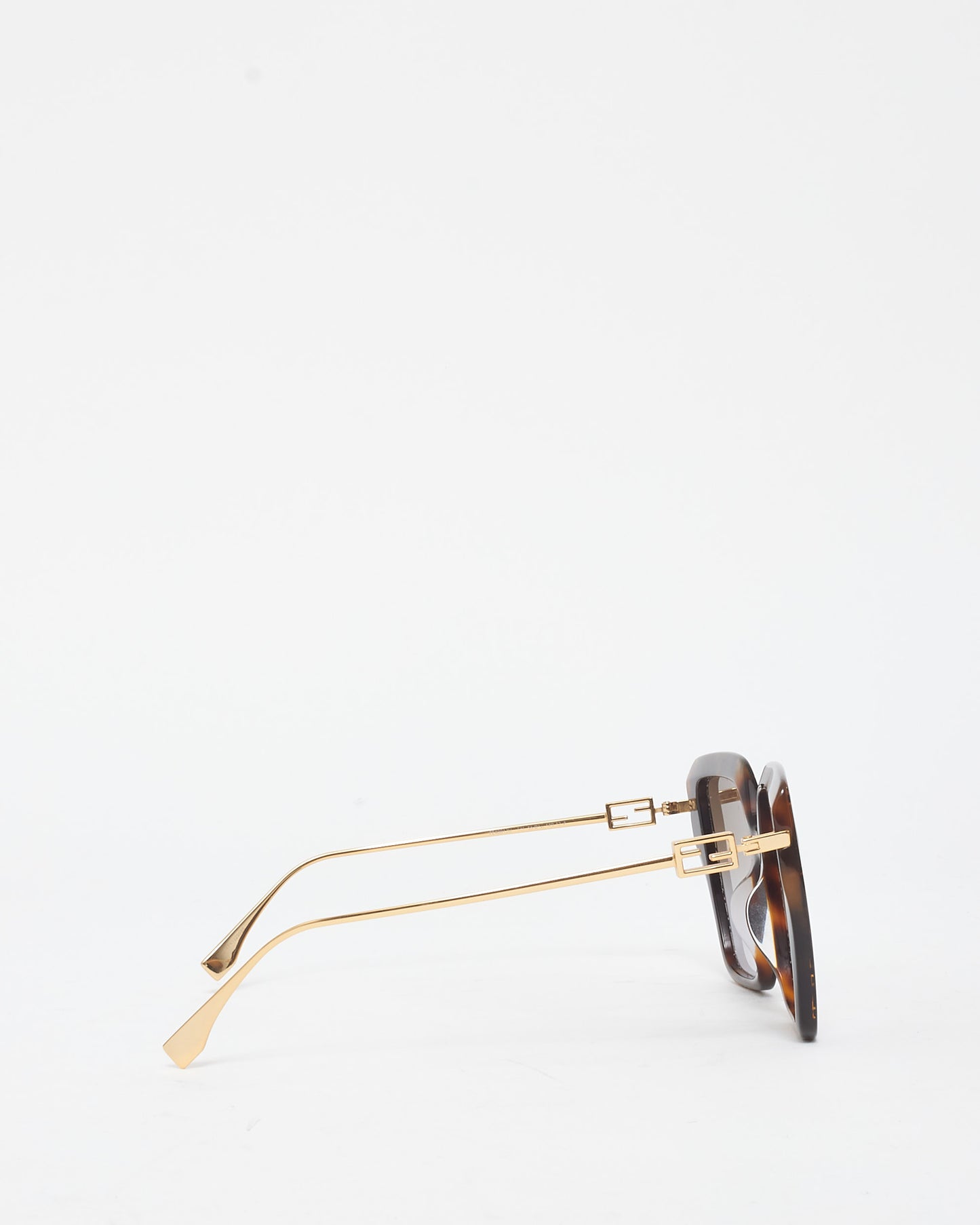 Fendi Monogram Tortoise Oversized FF40012U Square Sunglasses