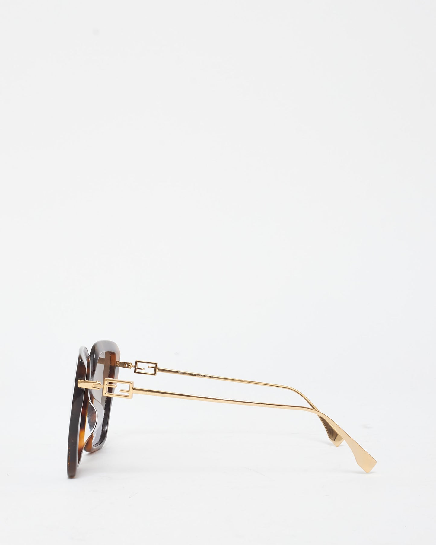 Fendi Monogram Tortoise Oversized FF40012U Square Sunglasses