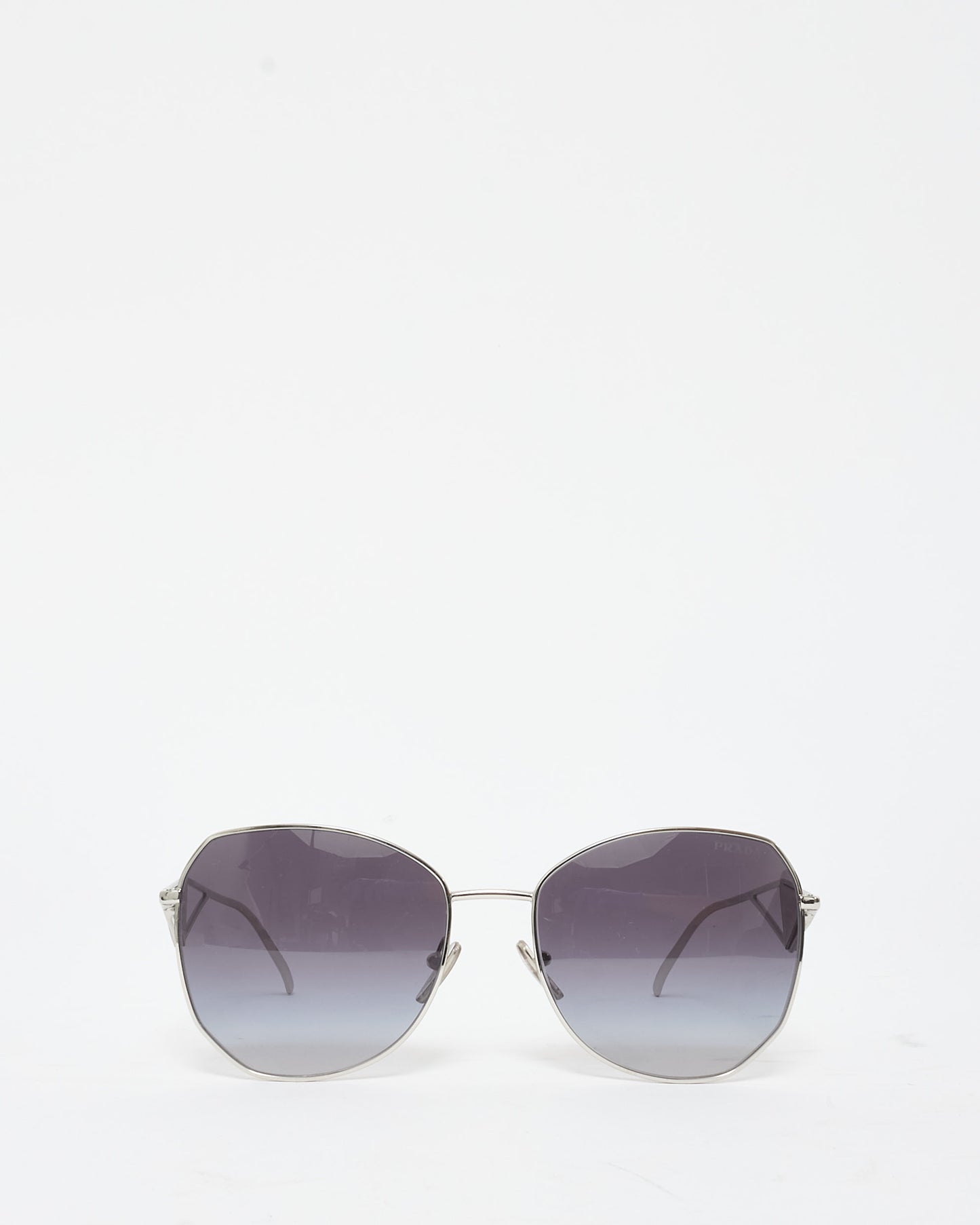 Prada Oversized Round Silver 
Logo SPR57Y Sunglasses