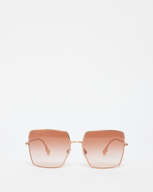 Burberry Rose Gold Oversized Square Frame B.3133 Sunglasses