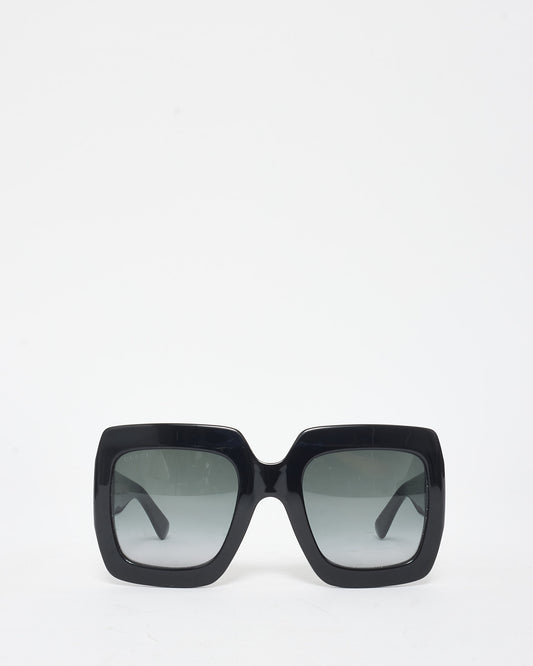 Gucci Black Acetate Oversized Logo GG0053SN Sunglasses