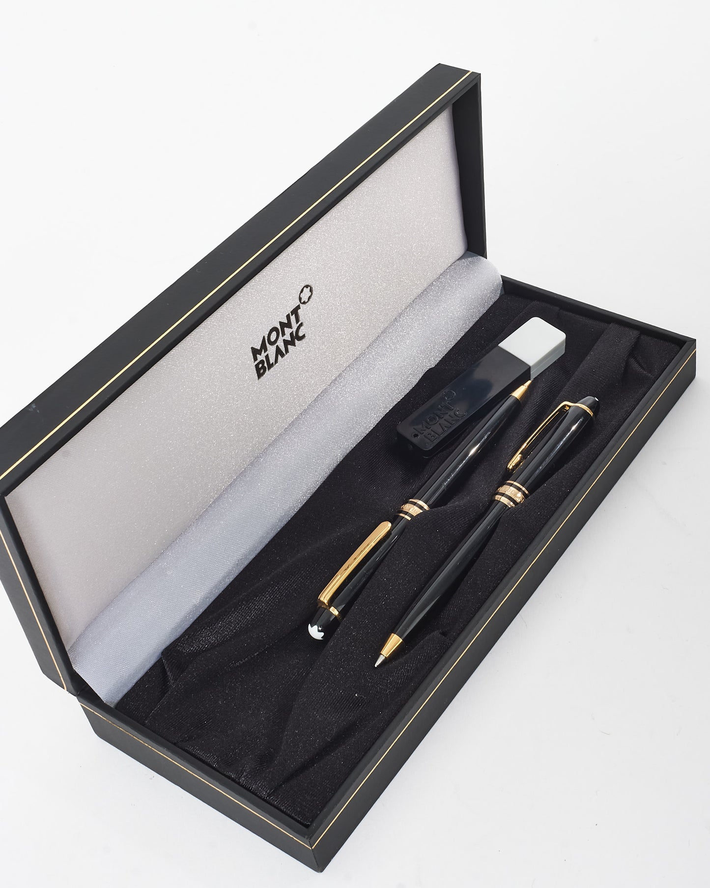 Mont Blanc Black Rollerball Pen 
Led Pencil Set