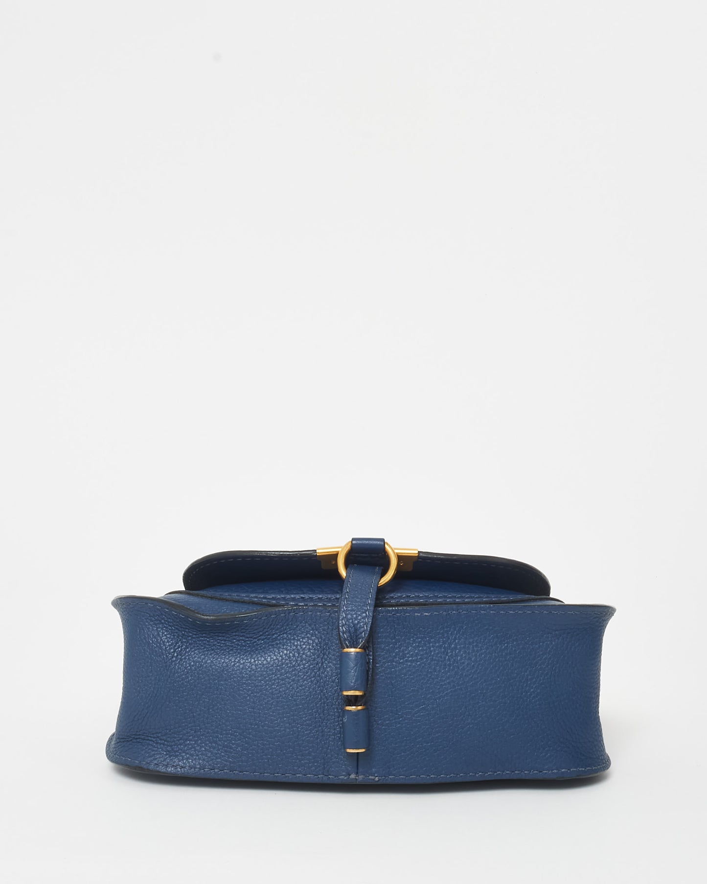 Chloé Navy Leather Mini Marcie Bag W/ Strap