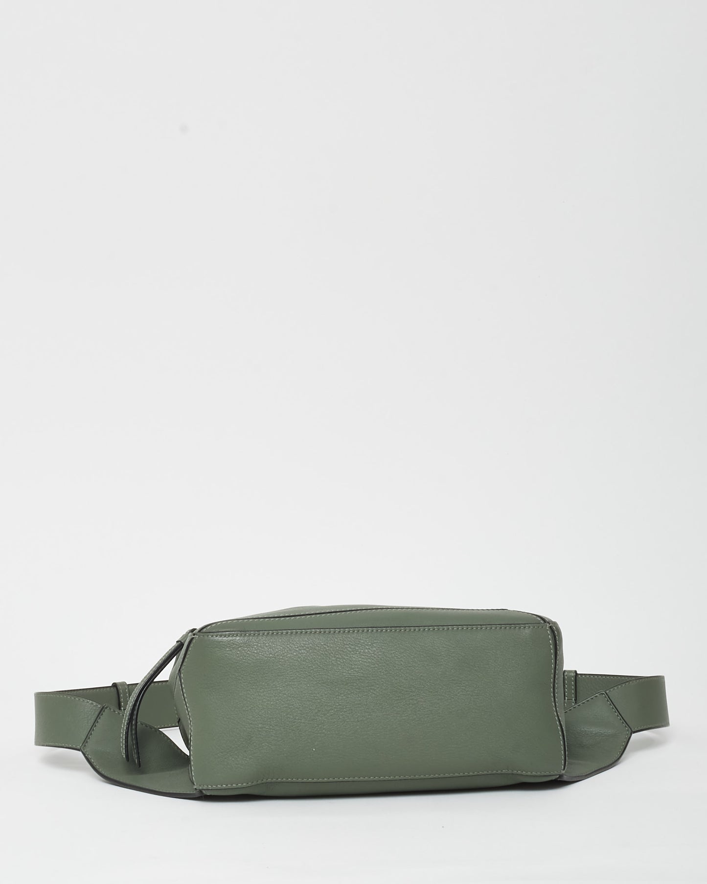 Loewe Army Green Leather Small Puzzle Bum Bag