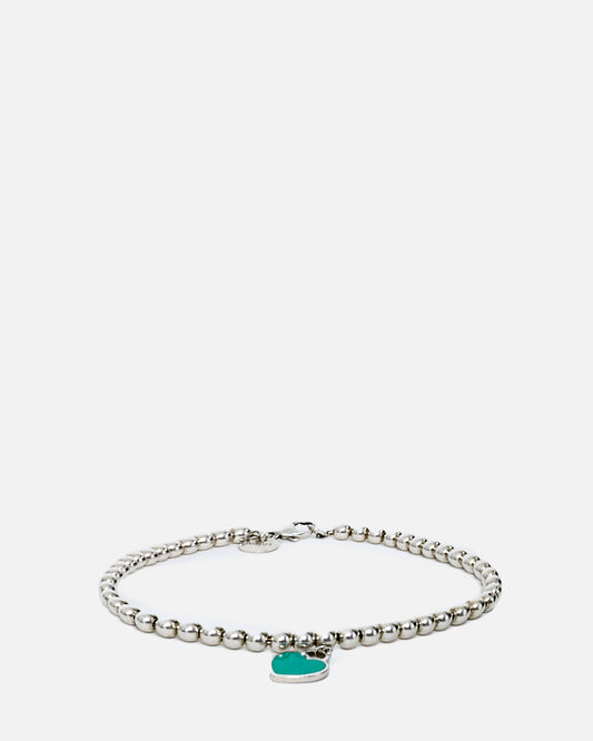 Tiffany 
Co. Blue Heart Tag Beaded Bracelet