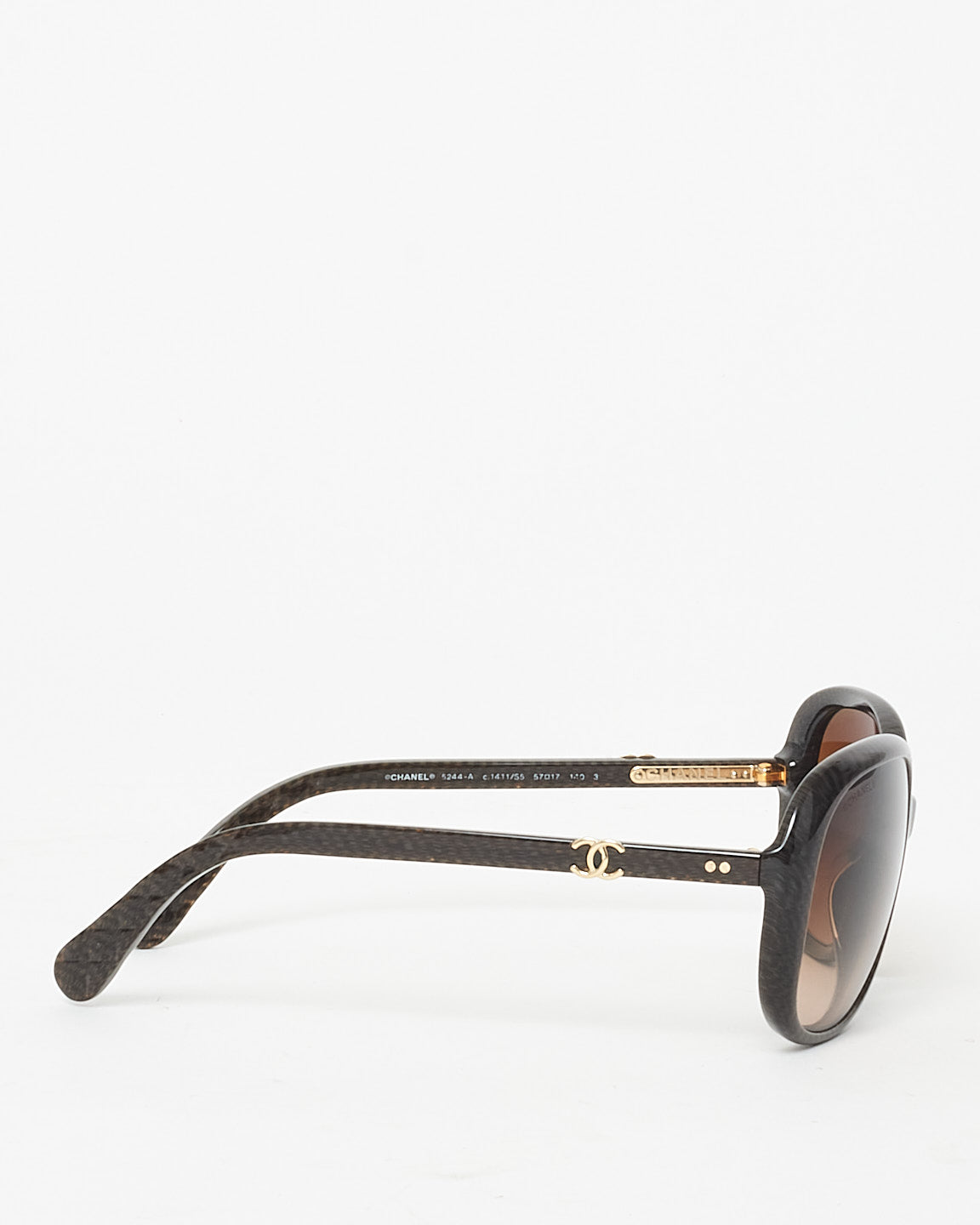 Chanel Brown Interlocking CC 5244 Oversized Sunglasses