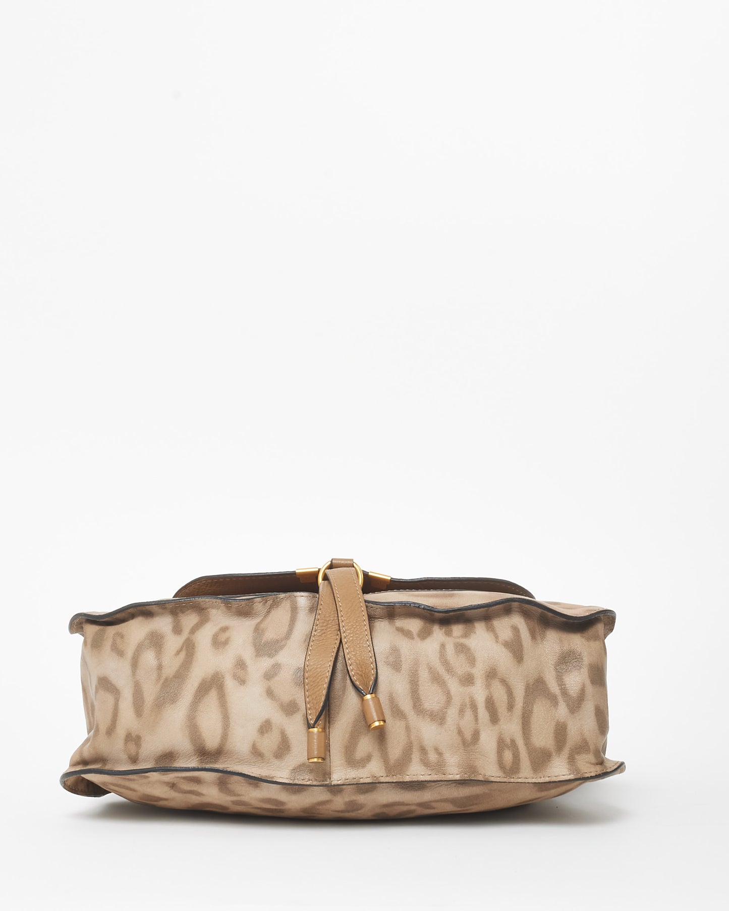 Chloé Brown 
Beige Leopard Print Leather Marcie Bag