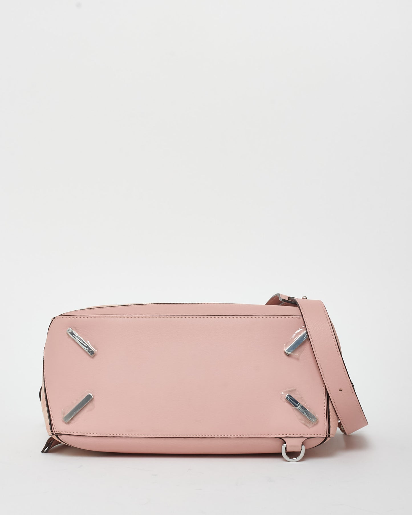 Loewe Pink 
White Calfskin Leather Gingham Medium Puzzle Bag