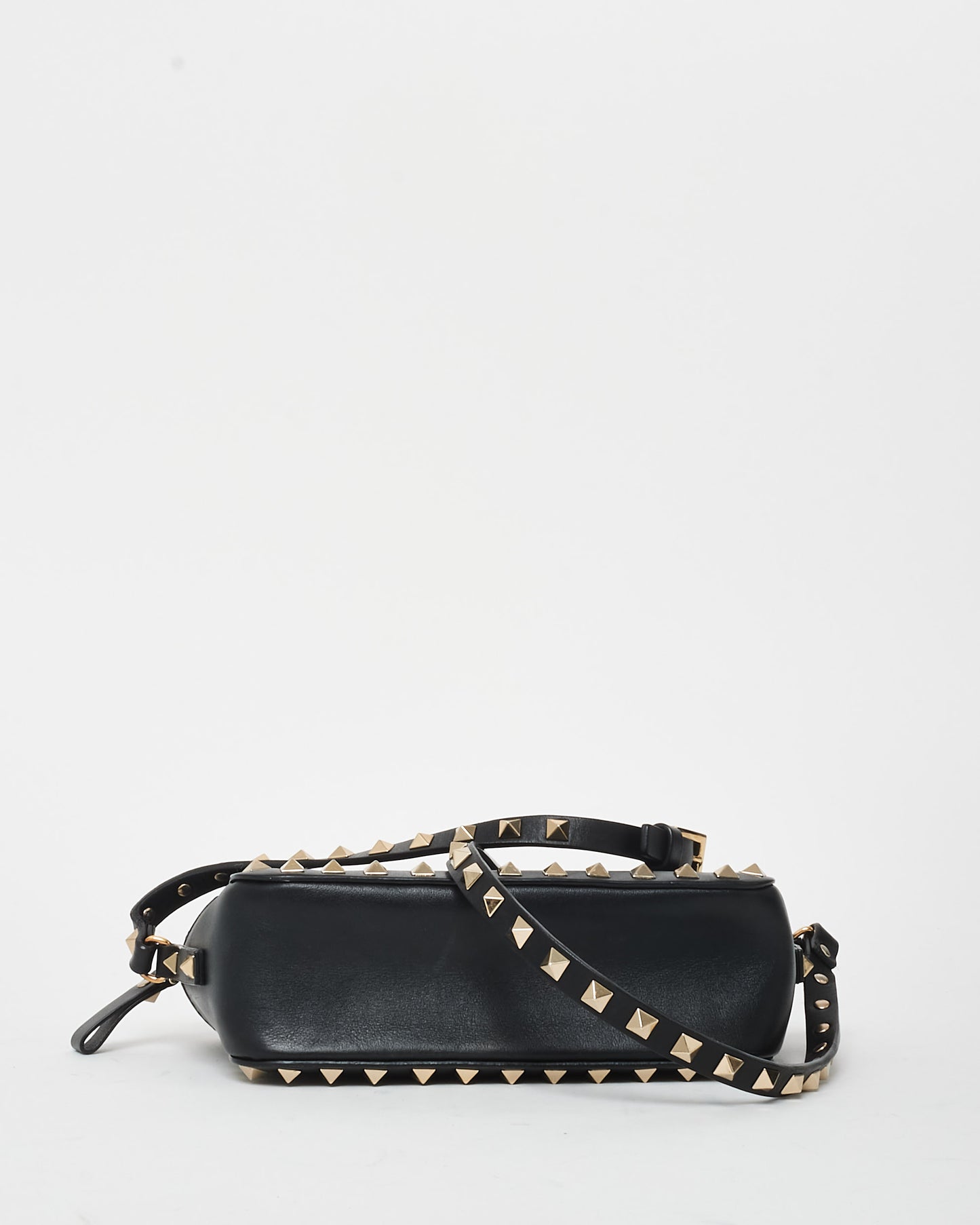 Valentino Black Leather Rockstud Camera Bag