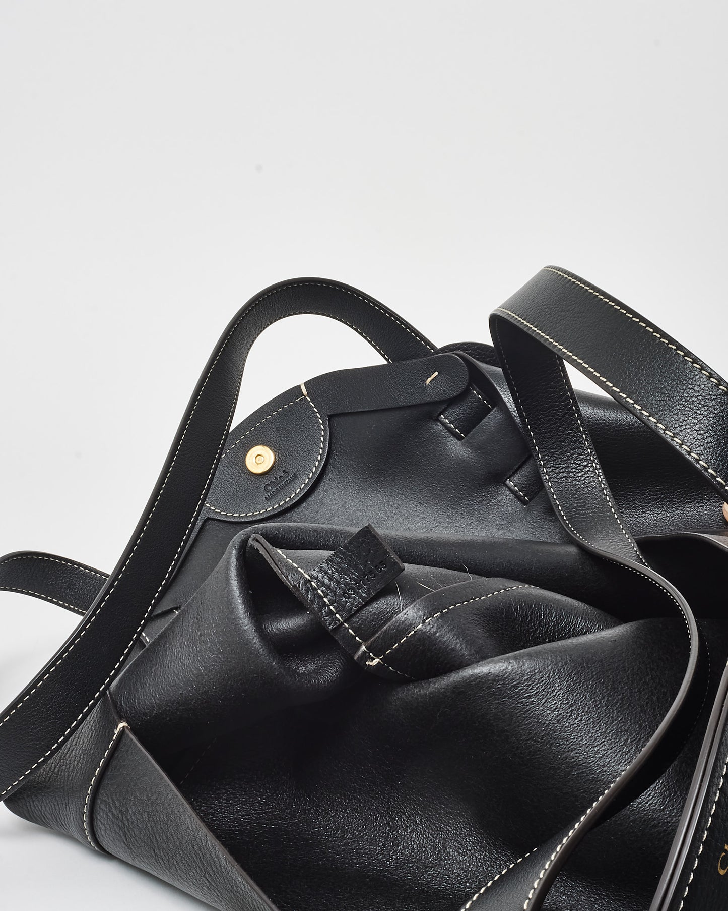 Chloe Black Leather Darryl Shoulder Bag