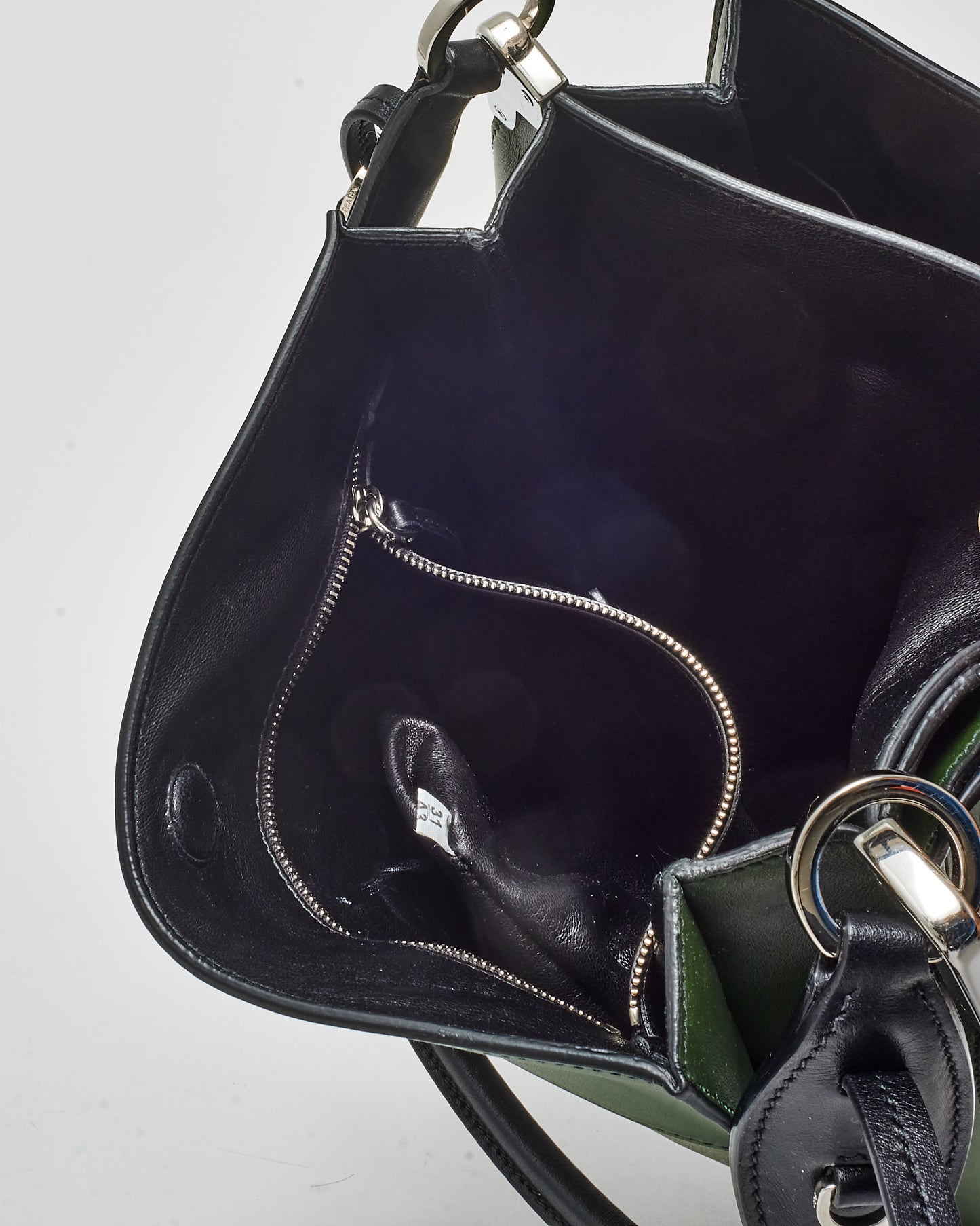 Prada Forest Green Leather Margit Shoulder Bag