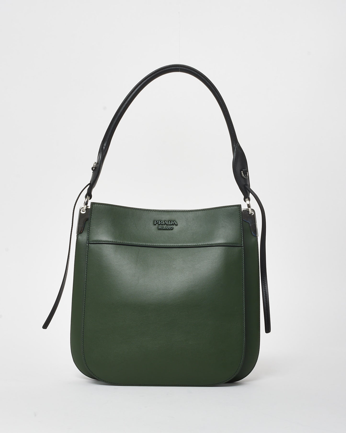 Prada Forest Green Leather Margit Shoulder Bag