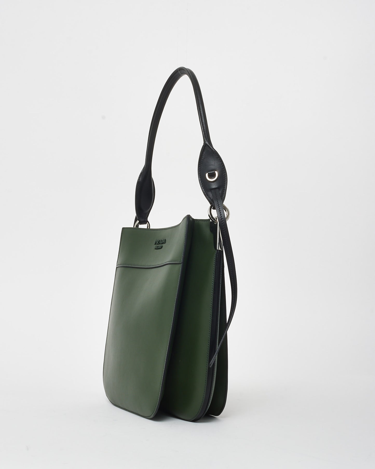 Prada Forest Green Leather Margit Shoulder Bag