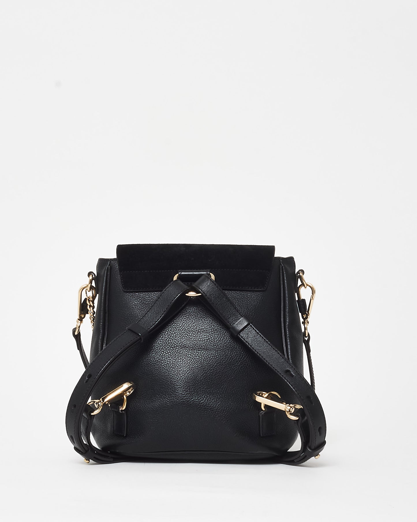 Chloé Black Suede 
Calfskin Small Faye Backpack