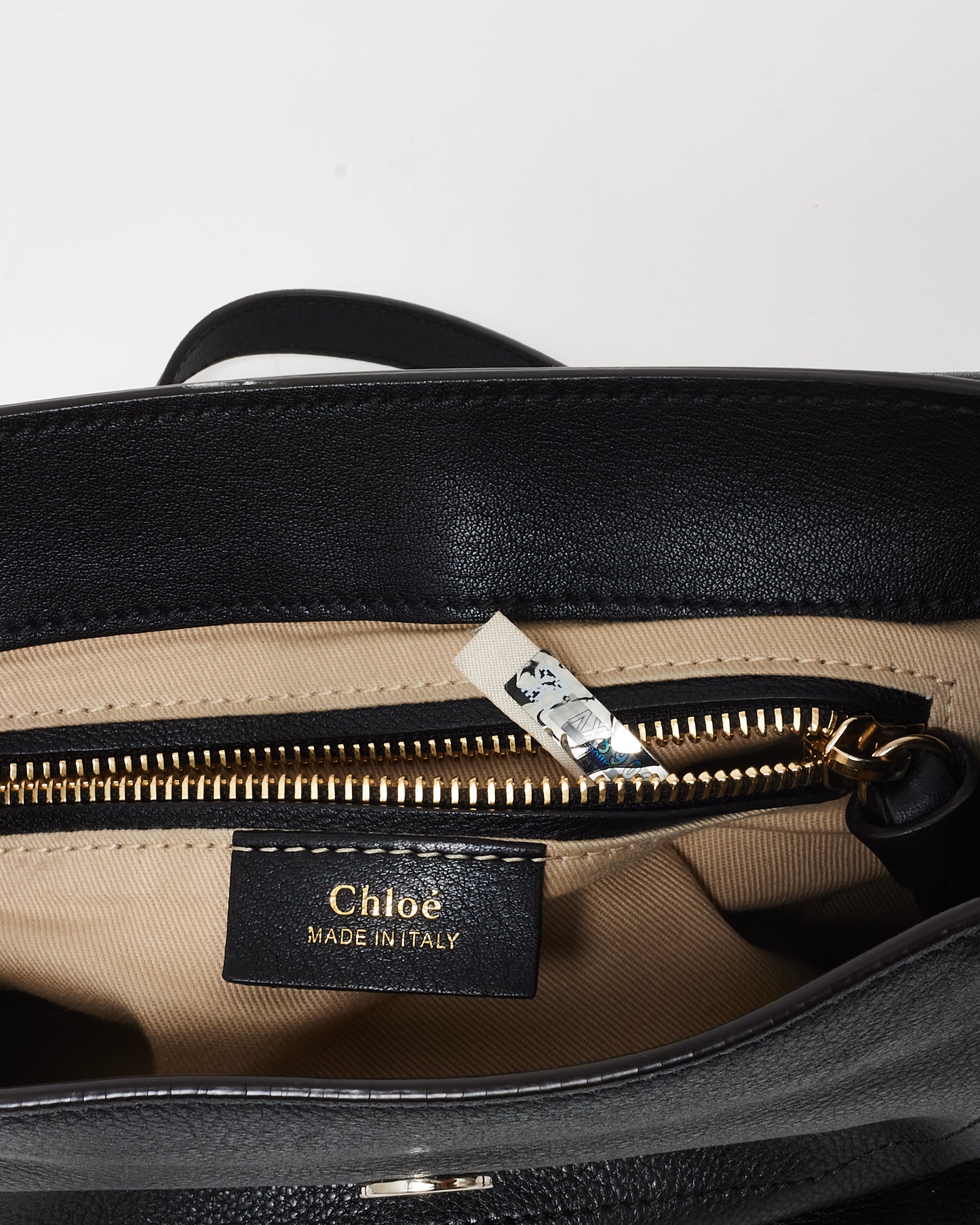 Chloé Black Suede 
Calfskin Small Faye Backpack