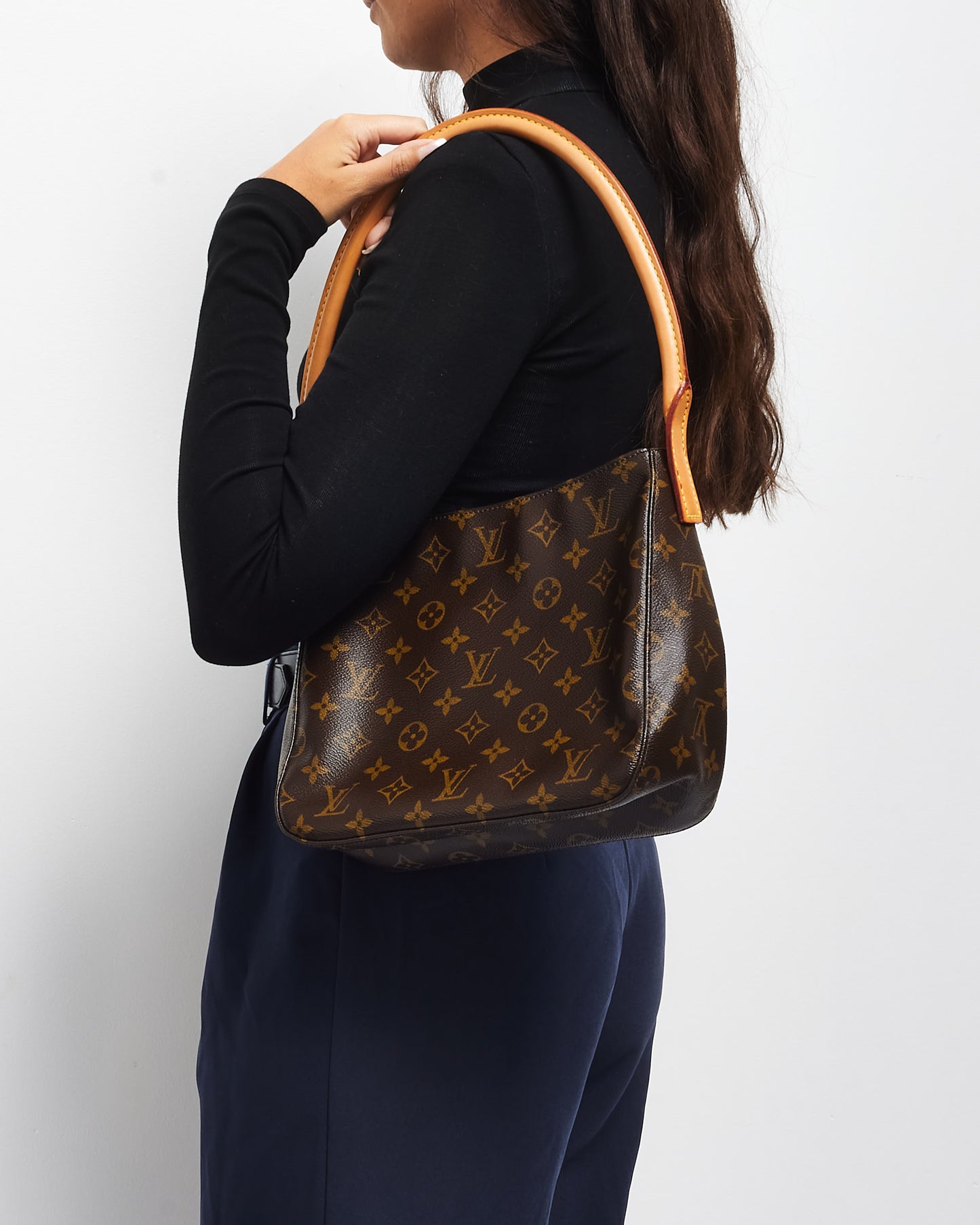 Louis Vuitton Monogram Coated Canvas MM Looping Bag