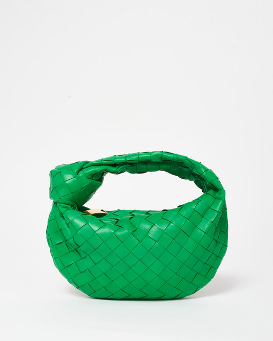 Bottega Veneta Parakeet Green Intrecciato Leather Mini Jodie Bag