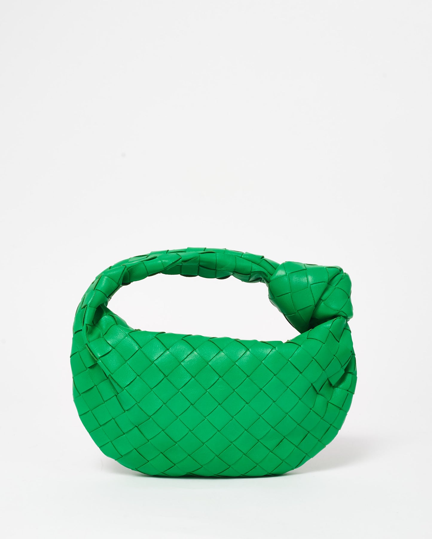 Bottega Veneta Parakeet Green Intrecciato Leather Mini Jodie Bag