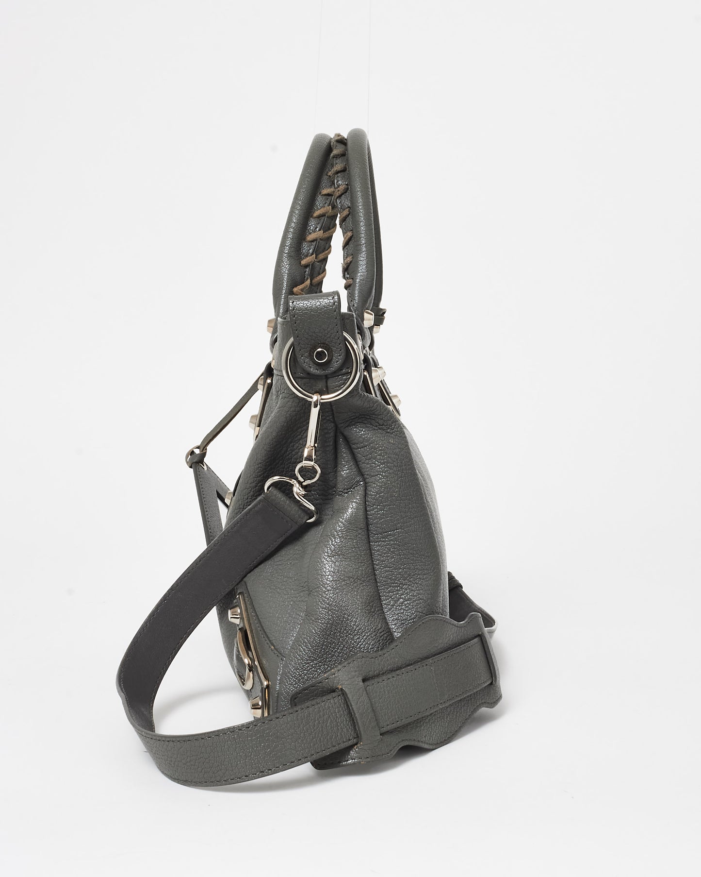 Balenciaga Grey Leather City Edge Top Handle Bag