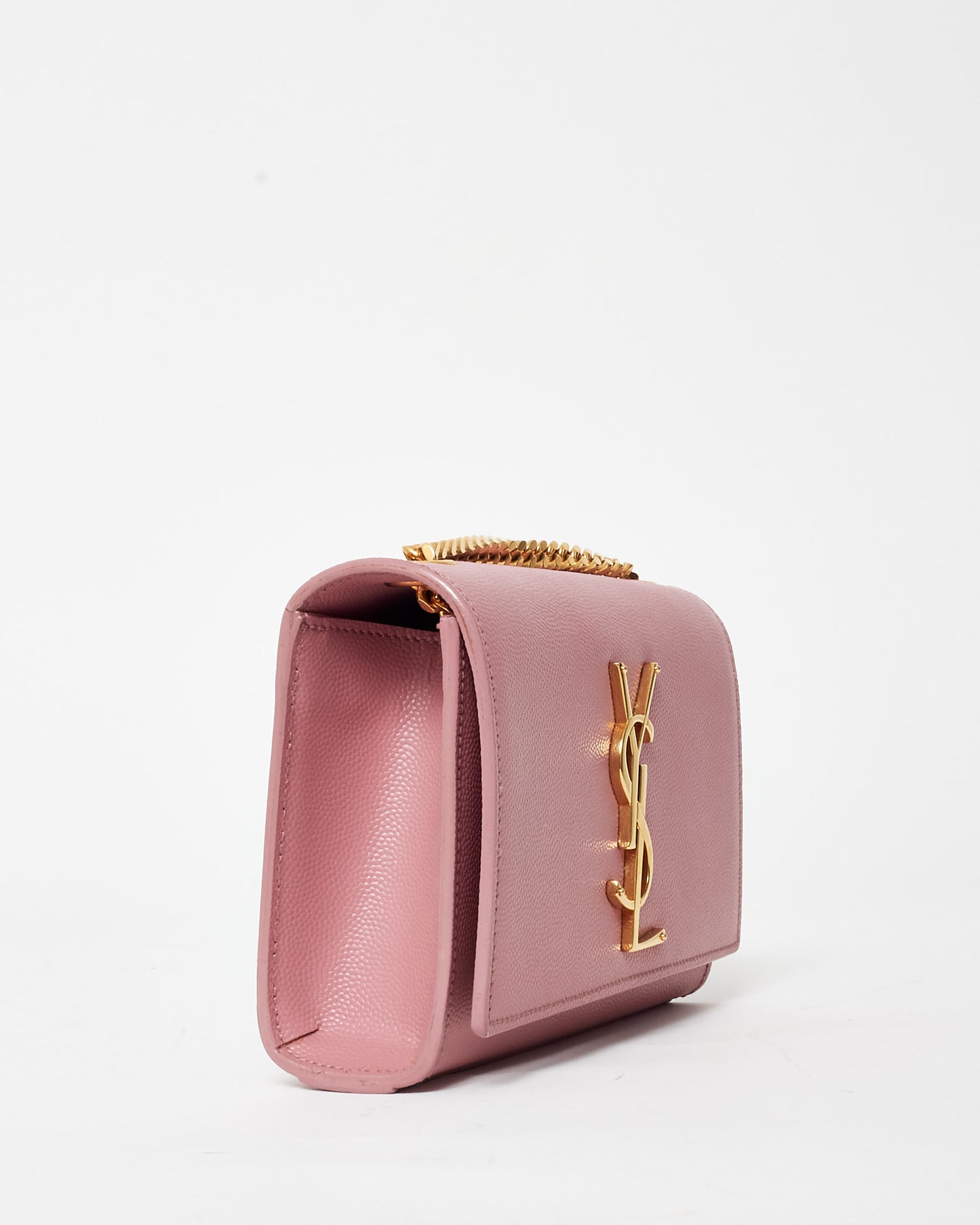 Saint Laurent Pink Grained Leather Kate Chain Bag