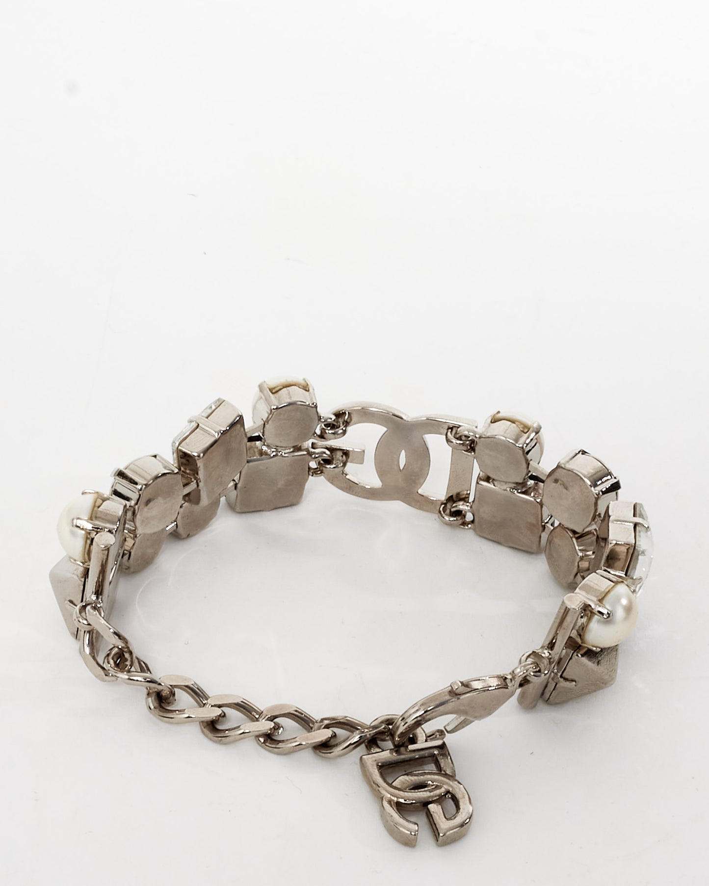 Dolce 
Gabbana Black Crystal Logo Bracelet