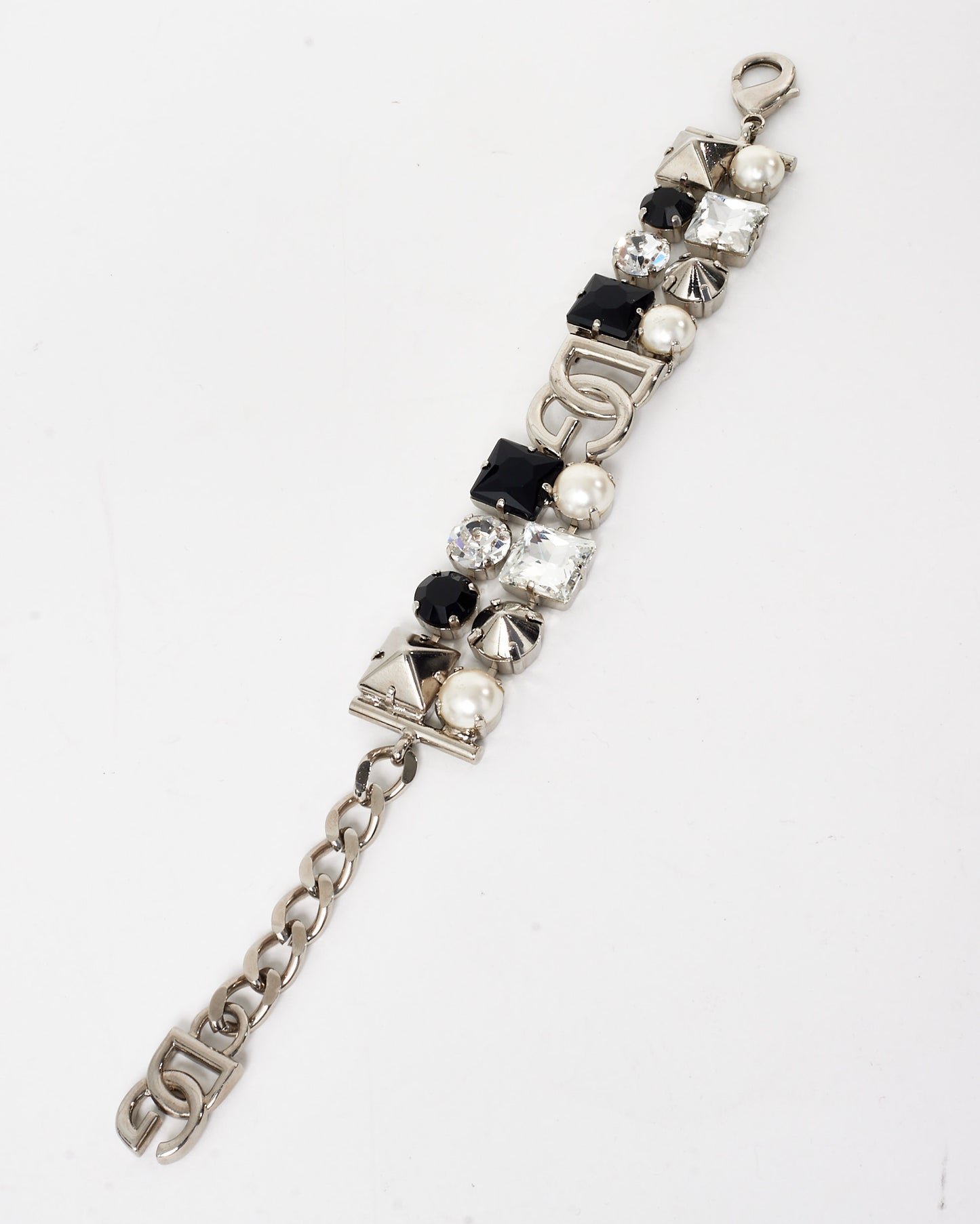 Dolce 
Gabbana Black Crystal Logo Bracelet