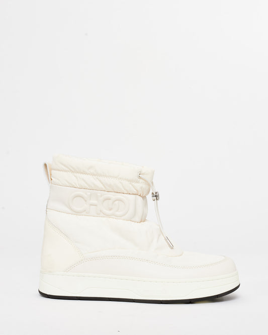 Jimmy Choo White Puffer Winter Boots - 41