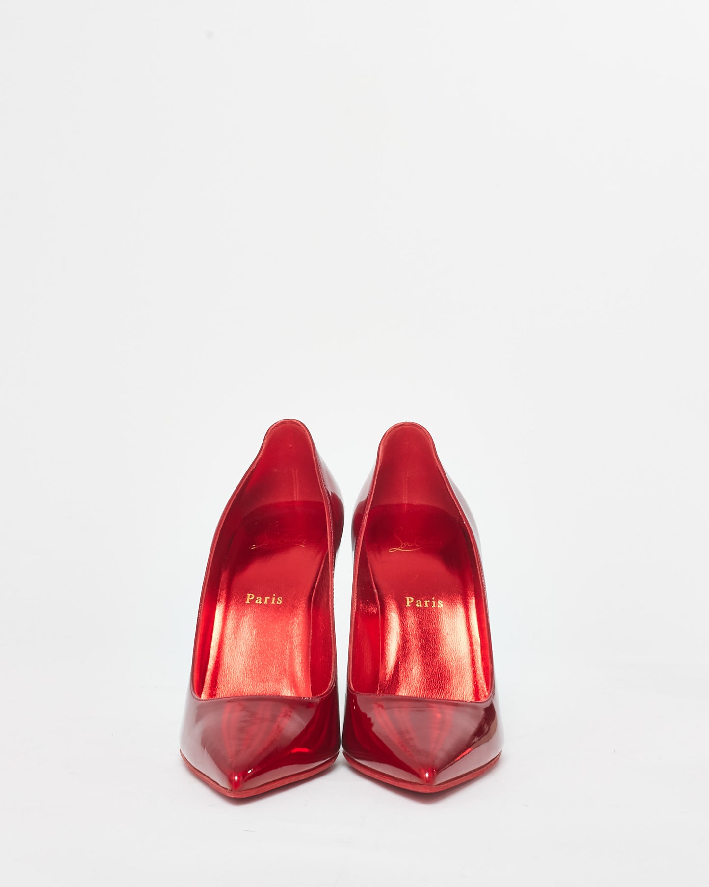 Christian Louboutin Red Glossy Leather So Kate Pumps - 41