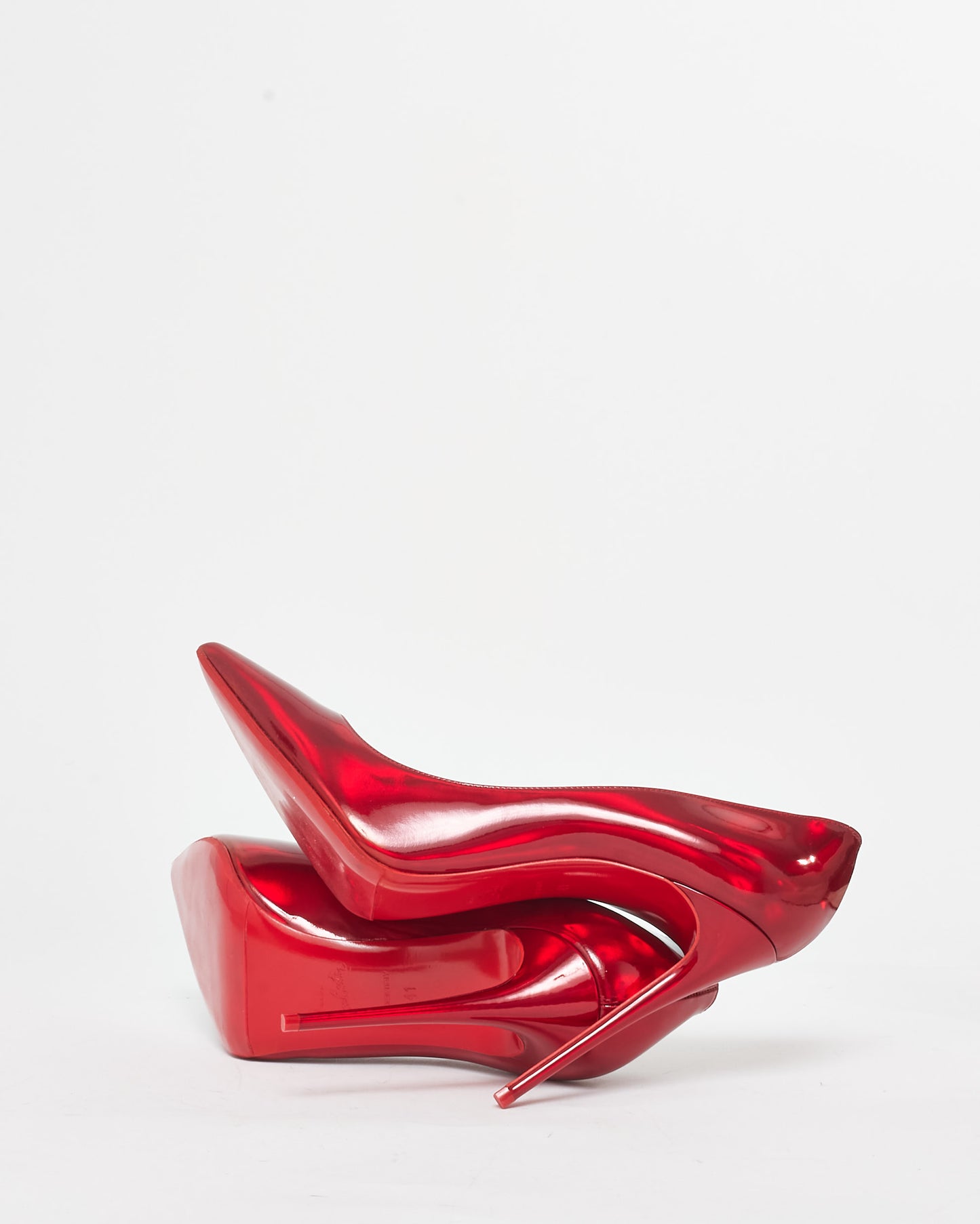 Christian Louboutin Red Glossy Leather So Kate Pumps - 41