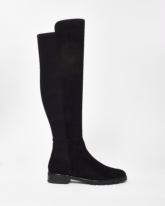 Stuart Weitzman Black Suede 50/50 Boots - 41