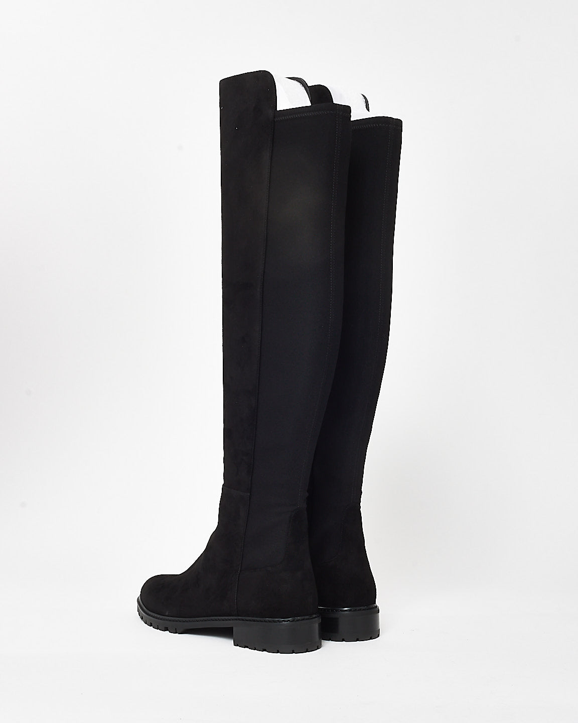 Stuart Weitzman Black Suede 50/50 Boots - 41