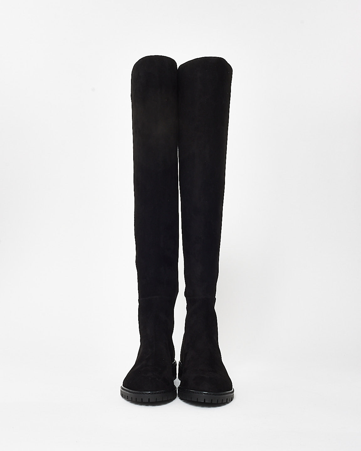 Stuart Weitzman Black Suede 50/50 Boots - 41