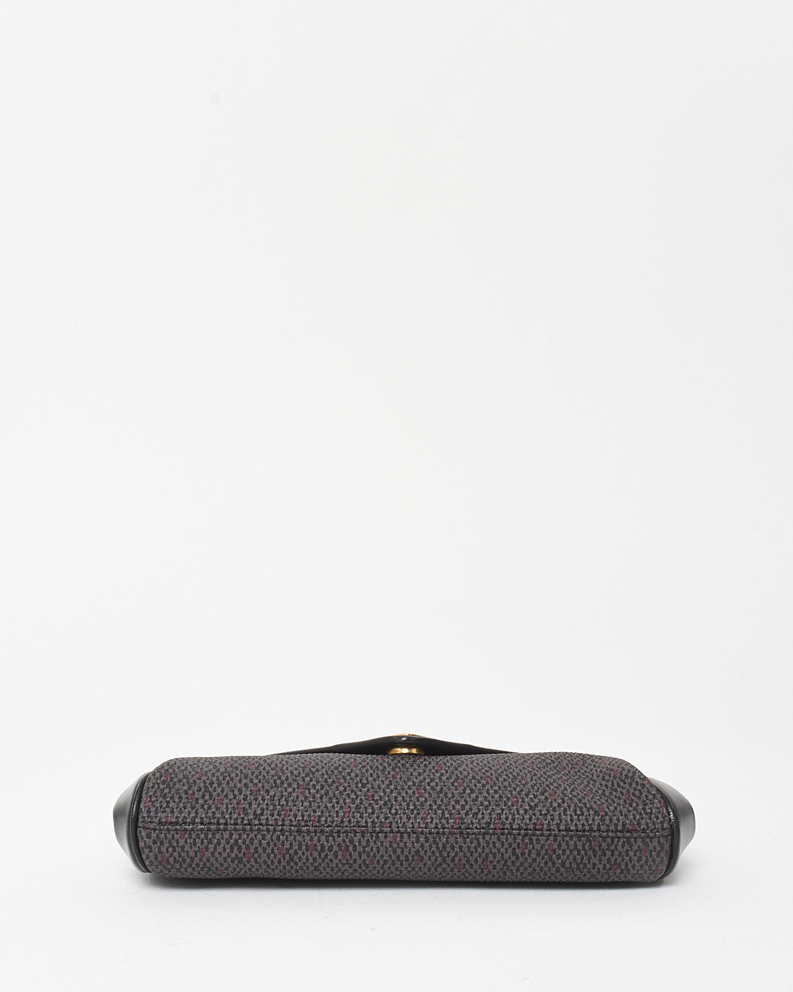 Saint Laurent Vintage Dark Brown 
Black Canvas Clutch