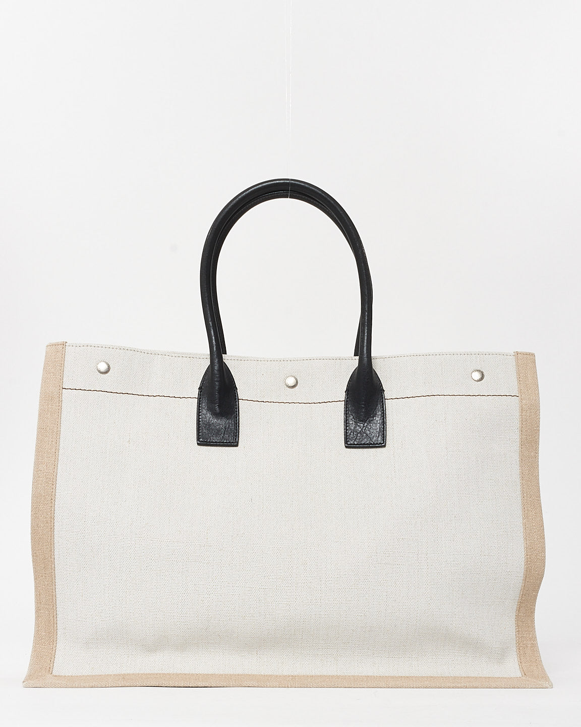 Saint Laurent Beige Canvas "Rive Gauche" Tote Bag