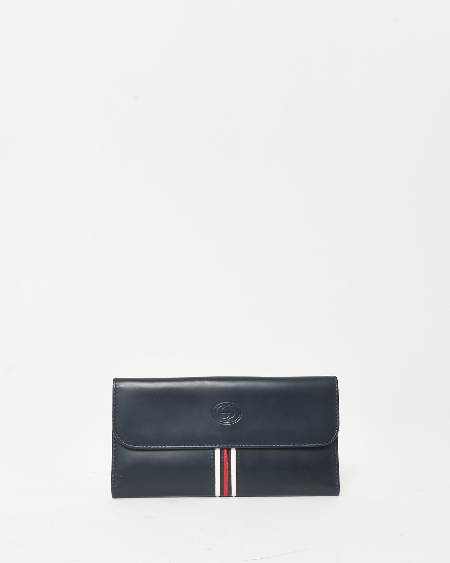 Gucci Black Smooth Leather Vintage Wallet