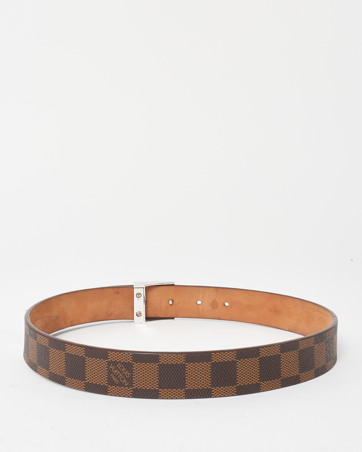 Louis Vuitton Monogram Coated Canvas Damier Ebene Belt - 32"