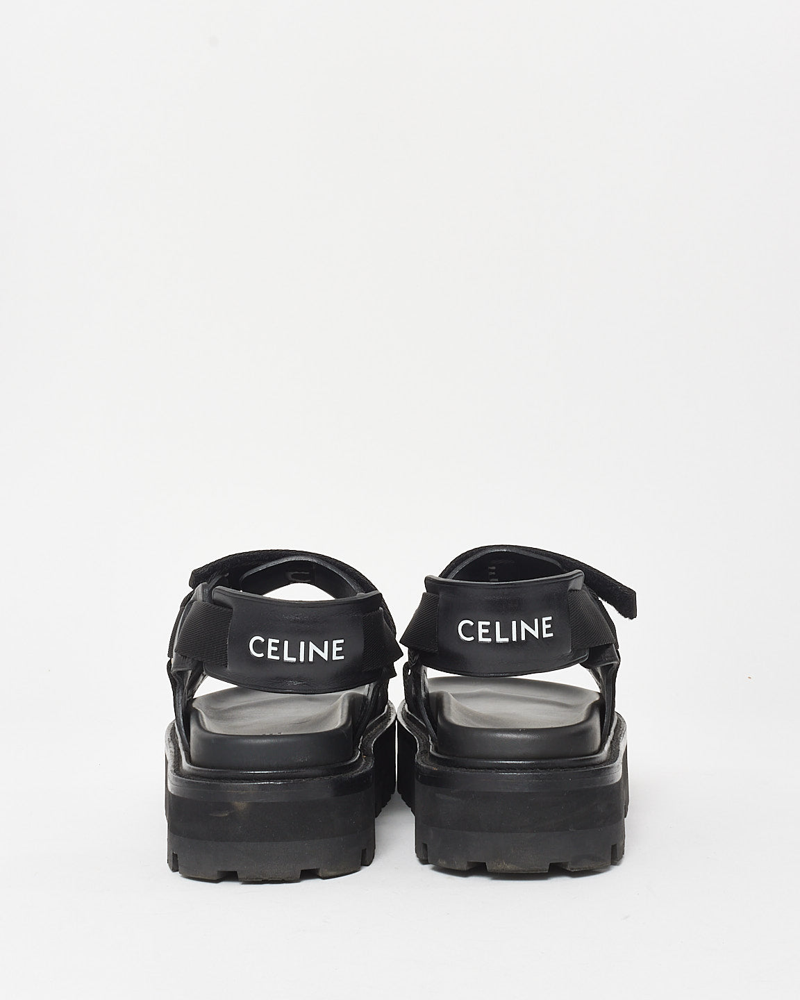 Celine Logo Print Lug Sole Dad Sandals - 40