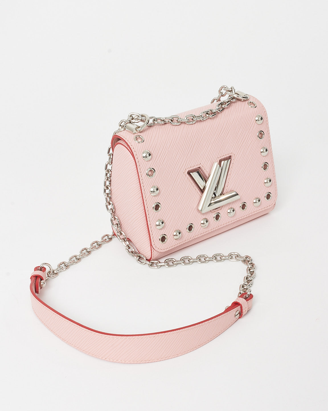 Louis Vuitton Pink Epi Leather Studded Twist Crossbody Bag