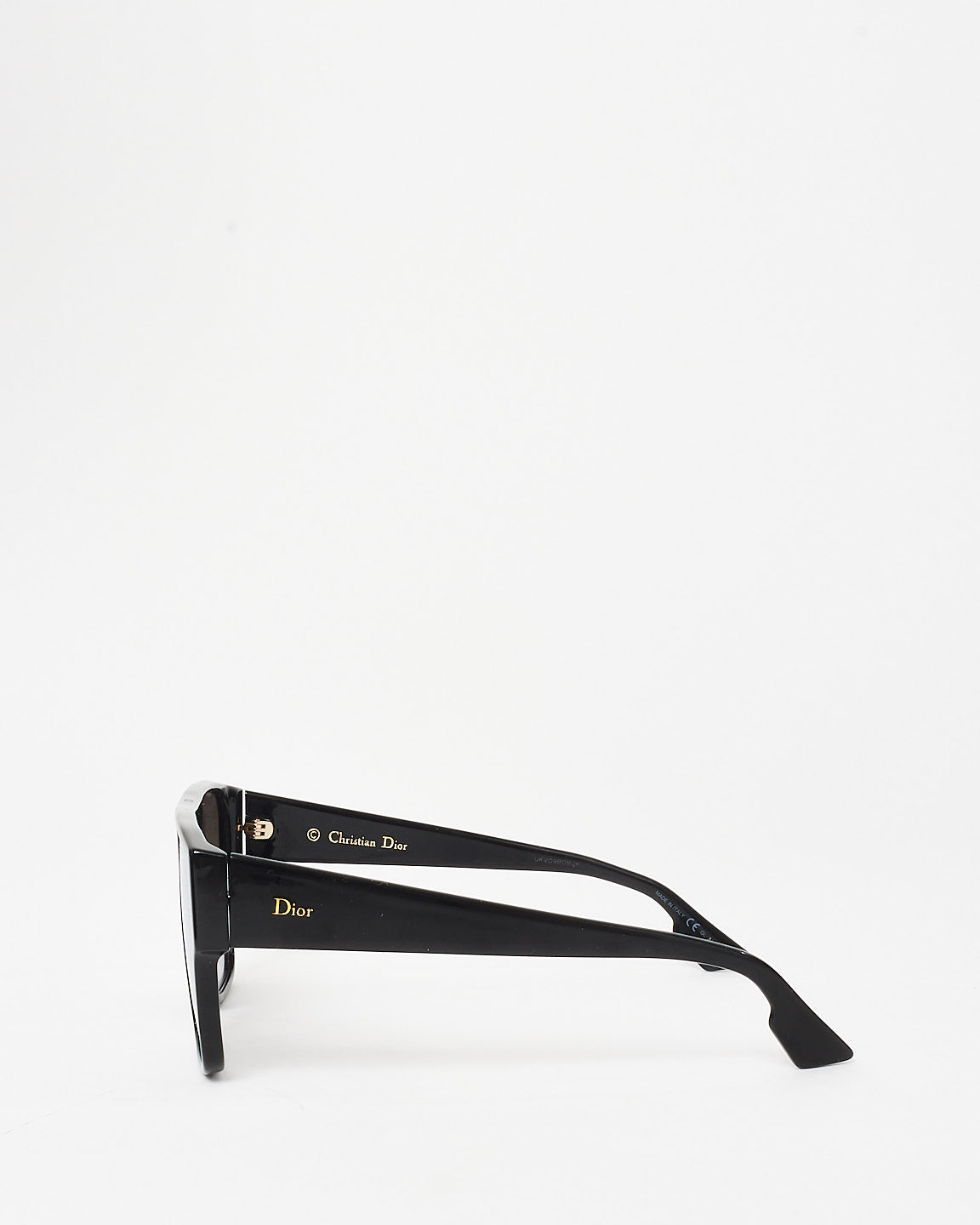 Dior Black Oversized Mirror Hit 8070T Gradient Lens Sunglasses