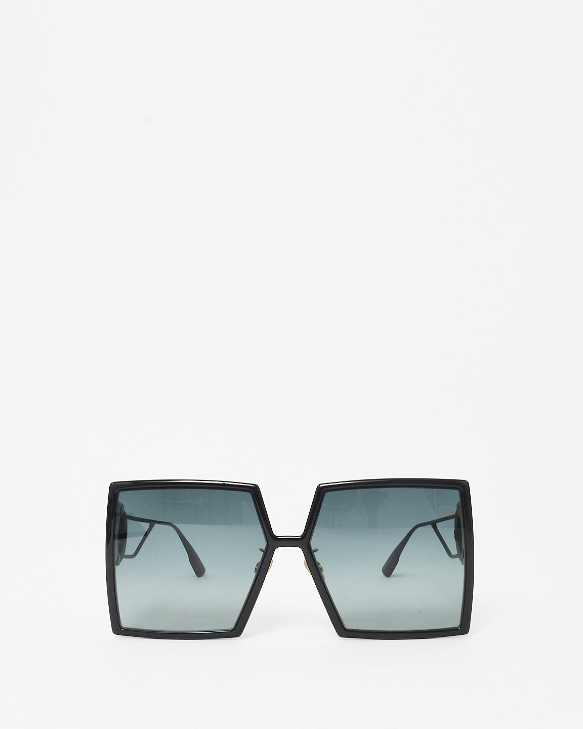 Dior Black Oversized Square Frame 30Montaigne Logo Sunglasses