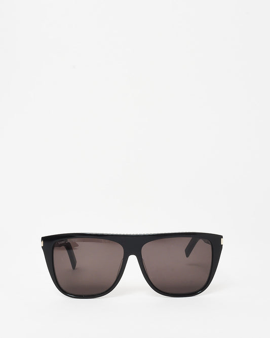 Saint Laurent Black Flap Top Studded SL1 Sunglasses