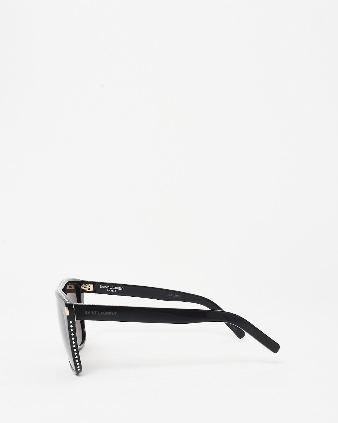 Saint Laurent Black Flap Top Studded SL1 Sunglasses